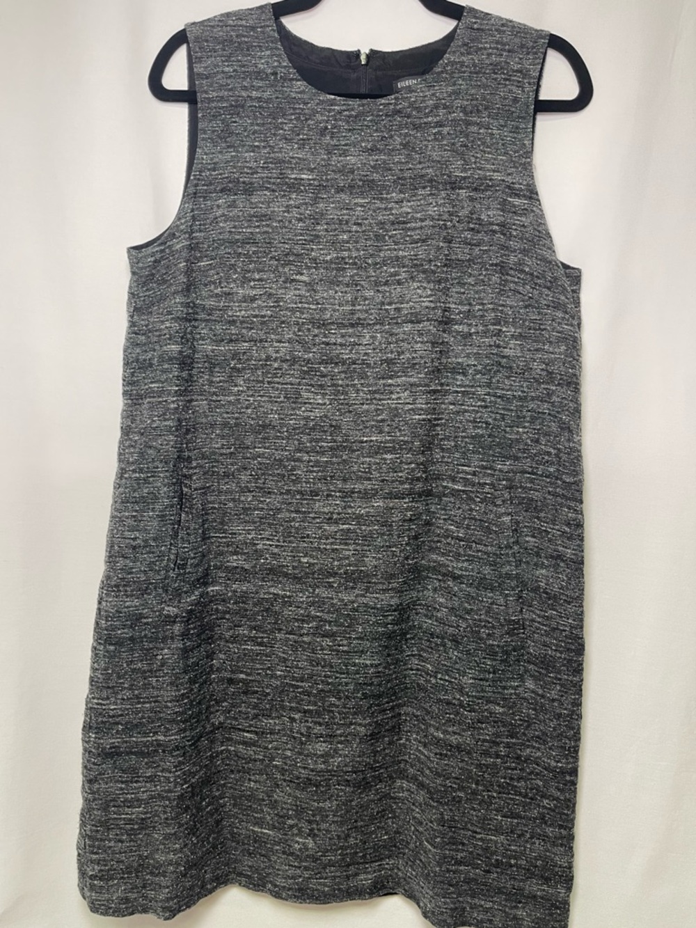 Eileen Fisher Gray Sleeveless Dress - Picture 3 of 12